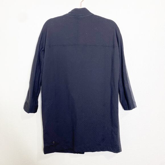 lululemon cacoon car coat black grey long jacket size small - Picture 8 of 9